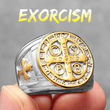 Saint Benedict Cross Ring Rings Viking Warriors