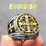 Saint Benedict Cross Ring Rings Viking Warriors