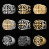 Saint Benedict Cross Ring Rings Viking Warriors