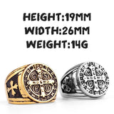 Saint Benedict Cross Ring Rings Viking Warriors