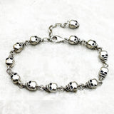 Silver Skulls Bracelet Bracelets Viking Warriors