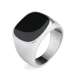 Simple Black Gold-Silver Signet Rings signet rings Viking Warriors
