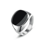 Simple Black Gold-Silver Signet Rings signet rings Viking Warriors