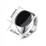 Simple Black Gold-Silver Signet Rings signet rings Viking Warriors