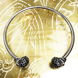 Skull Bangle 925 Sterling Silver Bracelet Bracelet Viking Warriors