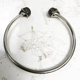 Skull Bangle 925 Sterling Silver Bracelet Bracelet Viking Warriors