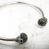 Skull Bangle 925 Sterling Silver Bracelet Bracelet Viking Warriors