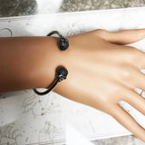 Skull Bangle 925 Sterling Silver Bracelet Bracelet Viking Warriors