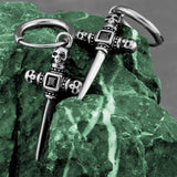 Skull Cross Drop Earrings Viking Warriors