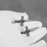 Skull Cross Drop Earrings Viking Warriors