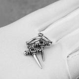 Skull Cross Drop Earrings Viking Warriors