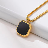 Square Natural Stone Necklace necklace Viking Warriors