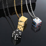 Stainless Steel Dice Necklaces Viking Warriors