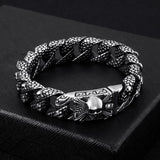 Stainless Steel Skull Curb Chain Bracelet Bracelets Viking Warriors