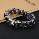 Stainless Steel Skull Curb Chain Bracelet Bracelets Viking Warriors
