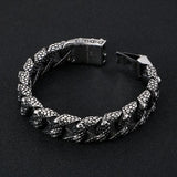 Stainless Steel Skull Curb Chain Bracelet Bracelets Viking Warriors