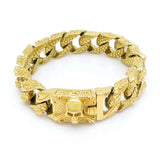 Stainless Steel Skull Curb Chain Bracelet Bracelets Viking Warriors
