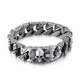 Stainless Steel Skull Curb Chain Bracelet Bracelets Viking Warriors
