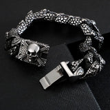Stainless Steel Skull Curb Chain Bracelet Bracelets Viking Warriors
