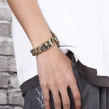 Stainless Steel Skull Curb Chain Bracelet Bracelets Viking Warriors