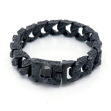 Stainless Steel Skull Curb Chain Bracelet Bracelets Viking Warriors