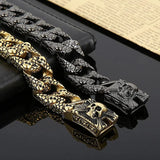 Stainless Steel Skull Curb Chain Bracelet Bracelets Viking Warriors