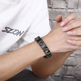 Stainless Steel Skull Curb Chain Bracelet Bracelets Viking Warriors