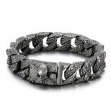 Stainless Steel Skull Curb Chain Bracelet Bracelets Viking Warriors