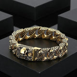 Stainless Steel Skull Curb Chain Bracelet Bracelets Viking Warriors