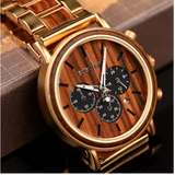 Stylish Chronograph Wooden Watch Watches Viking Warriors
