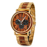 Stylish Chronograph Wooden Watch Watches Viking Warriors