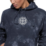 Sun Wheel Engraved Tie-dye Hoodie Hoodies Viking Warriors