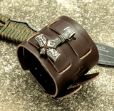 Thor Hammer Leather Wristband jewelery Viking Warriors