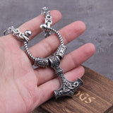Thor's hammer King chain Stainless Steel Necklaces Viking Warriors