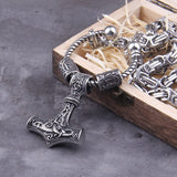 Thor's hammer King chain Stainless Steel Necklaces Viking Warriors