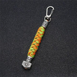 Thor's Hammer Paracord Keychain viking accessories Viking Warriors