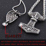 Thor's Hammer Raven Necklace Necklaces Viking Warriors
