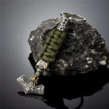 Thor's Hammer Survival Keychain Keychains Viking Warriors