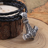 Thor's Hammer Wolf Necklace Charms & Pendants Viking Warriors