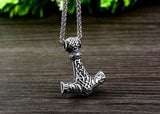 Thor's Hammer Wolf Necklace Charms & Pendants Viking Warriors