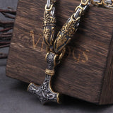 Thor's Hammer Wolves King's chain Necklace Necklaces Viking Warriors