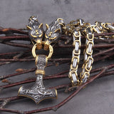 Thor's Hammer Wolves King's chain Necklace Necklaces Viking Warriors