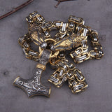 Thor's Hammer Wolves King's chain Necklace Necklaces Viking Warriors