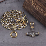 Thor's Hammer Wolves King's chain Necklace Necklaces Viking Warriors