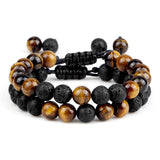 Tiger Eye Lava Beads Bracelet Bracelets Viking Warriors