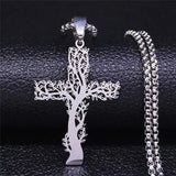 Tree of Life Cross Pendant Necklace Cross Viking Warriors