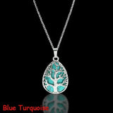 Tree of Life Crystal Amethyst Rose Quartz Tiger Eye Necklace necklace Viking Warriors