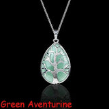 Tree of Life Crystal Amethyst Rose Quartz Tiger Eye Necklace necklace Viking Warriors