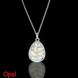 Tree of Life Crystal Amethyst Rose Quartz Tiger Eye Necklace necklace Viking Warriors