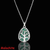 Tree of Life Crystal Amethyst Rose Quartz Tiger Eye Necklace necklace Viking Warriors
